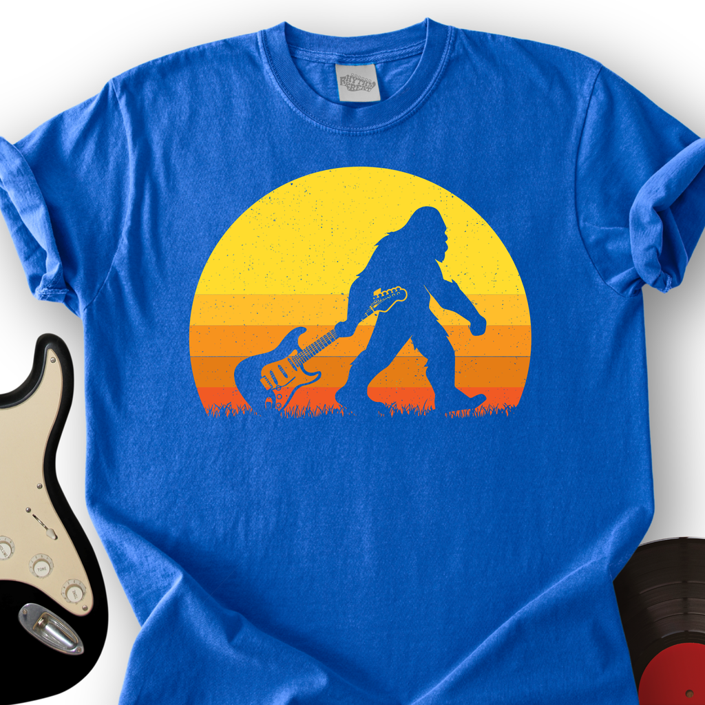 Bigfoot Dragging Guitar T-Shirt product image 4