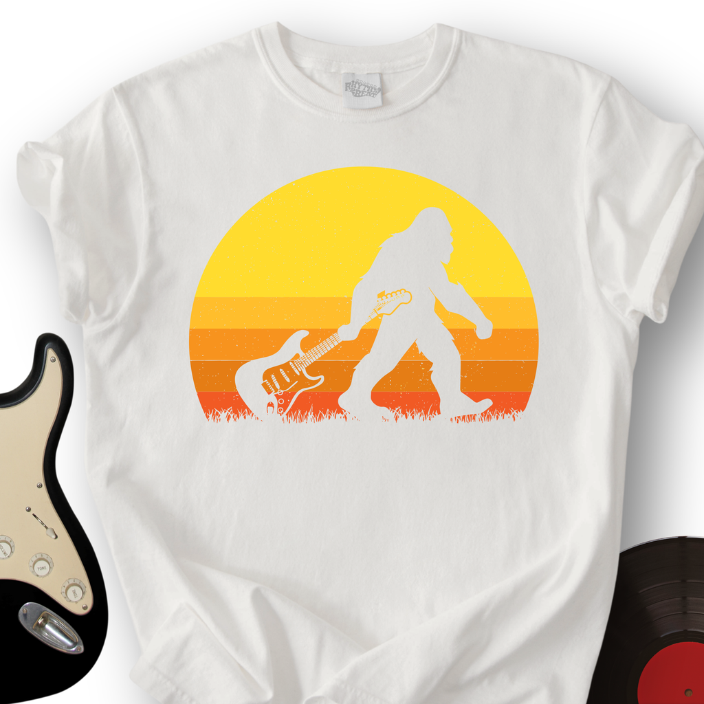 Bigfoot Dragging Guitar T-Shirt product image 6