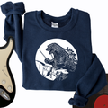 Dino Playing Drums Crewneck product image 1
