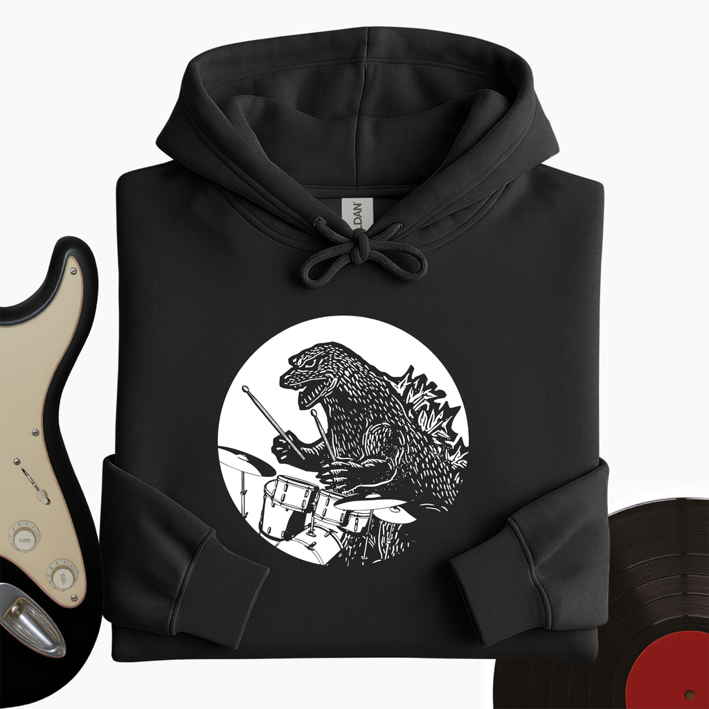 Dino Playing Drums Hoodie product image 6