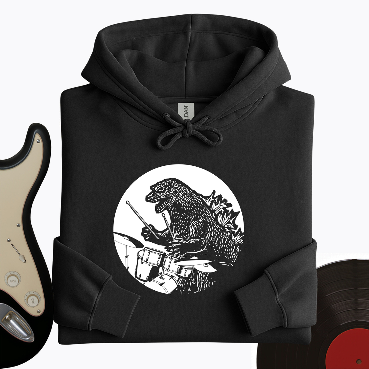 Dino Playing Drums Hoodie product image 6