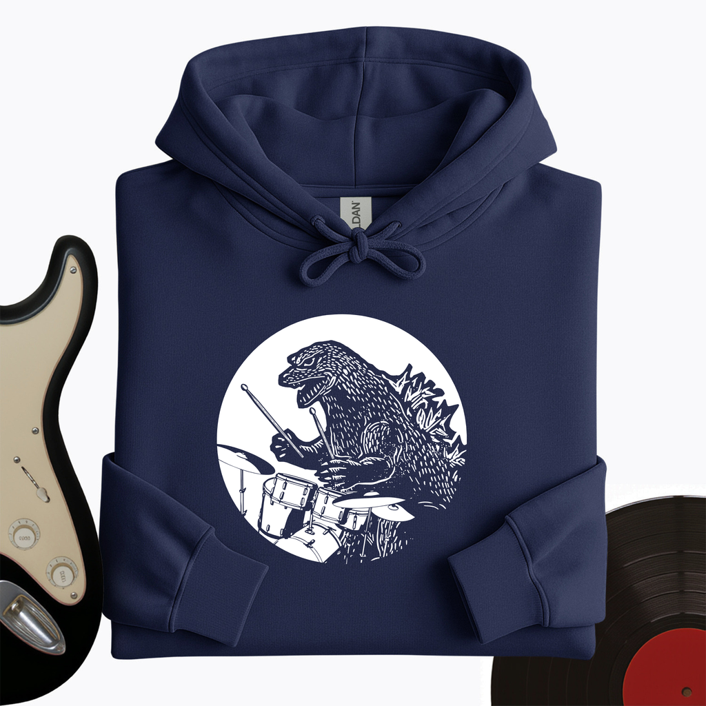 Dino Playing Drums Hoodie product image 5