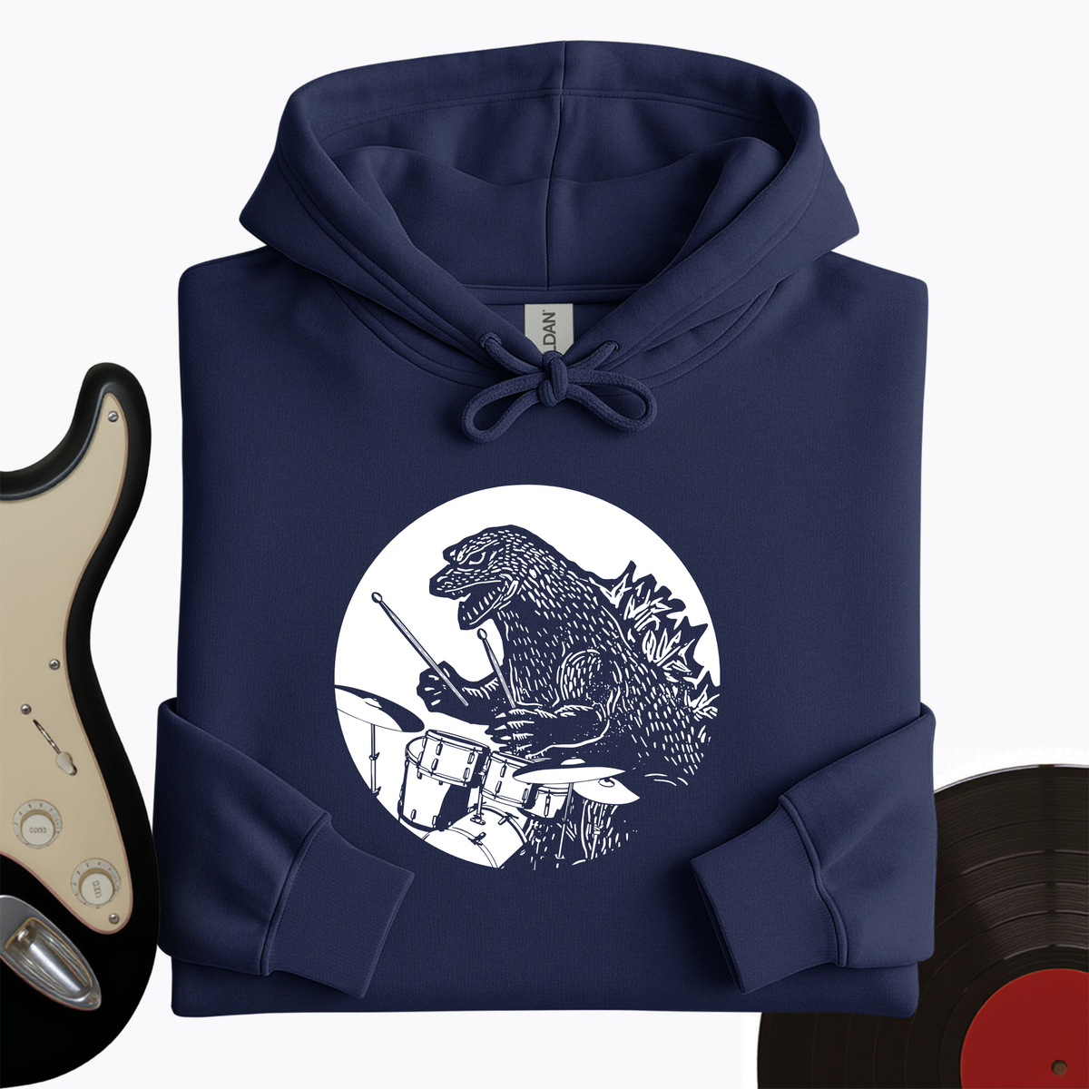 Dino Playing Drums Hoodie product image 5