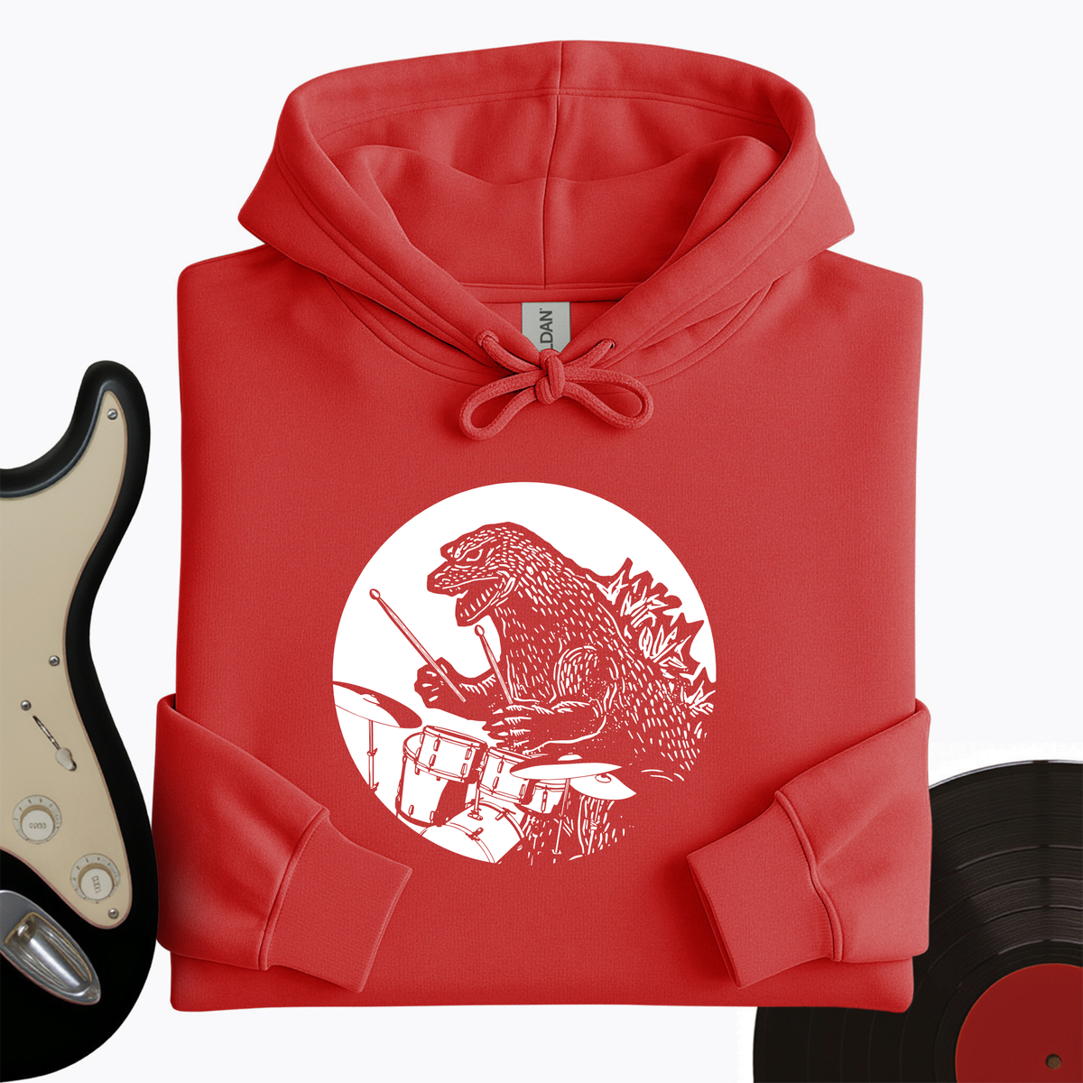 Dino Playing Drums Hoodie product image 7