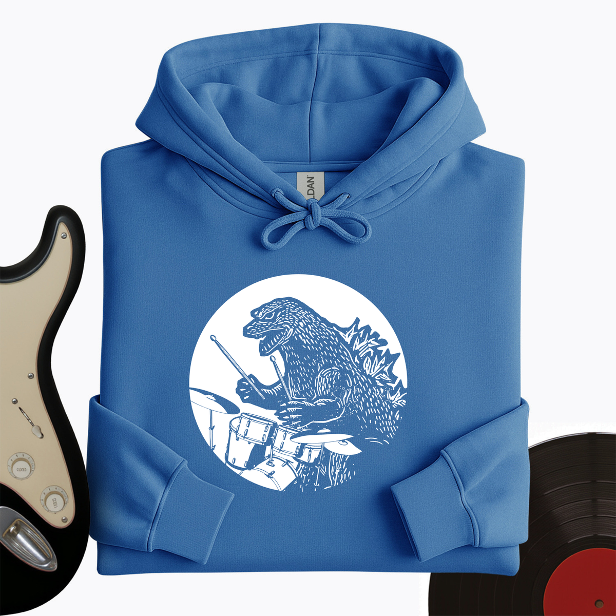 Dino Playing Drums Hoodie product image 2