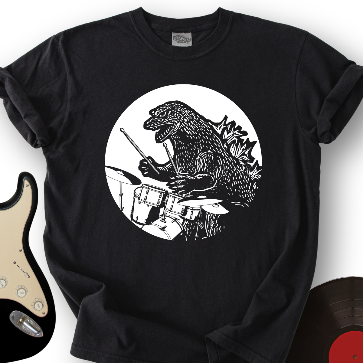 Dino Playing Drums T-Shirt product image 1