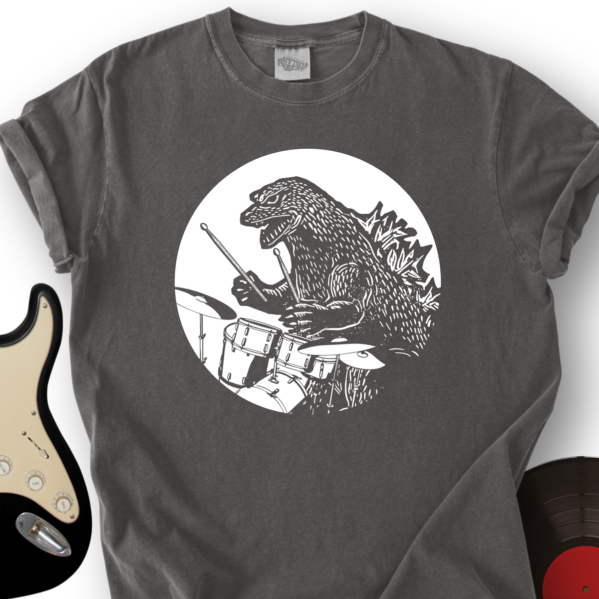 Dino Playing Drums T-Shirt product image 2