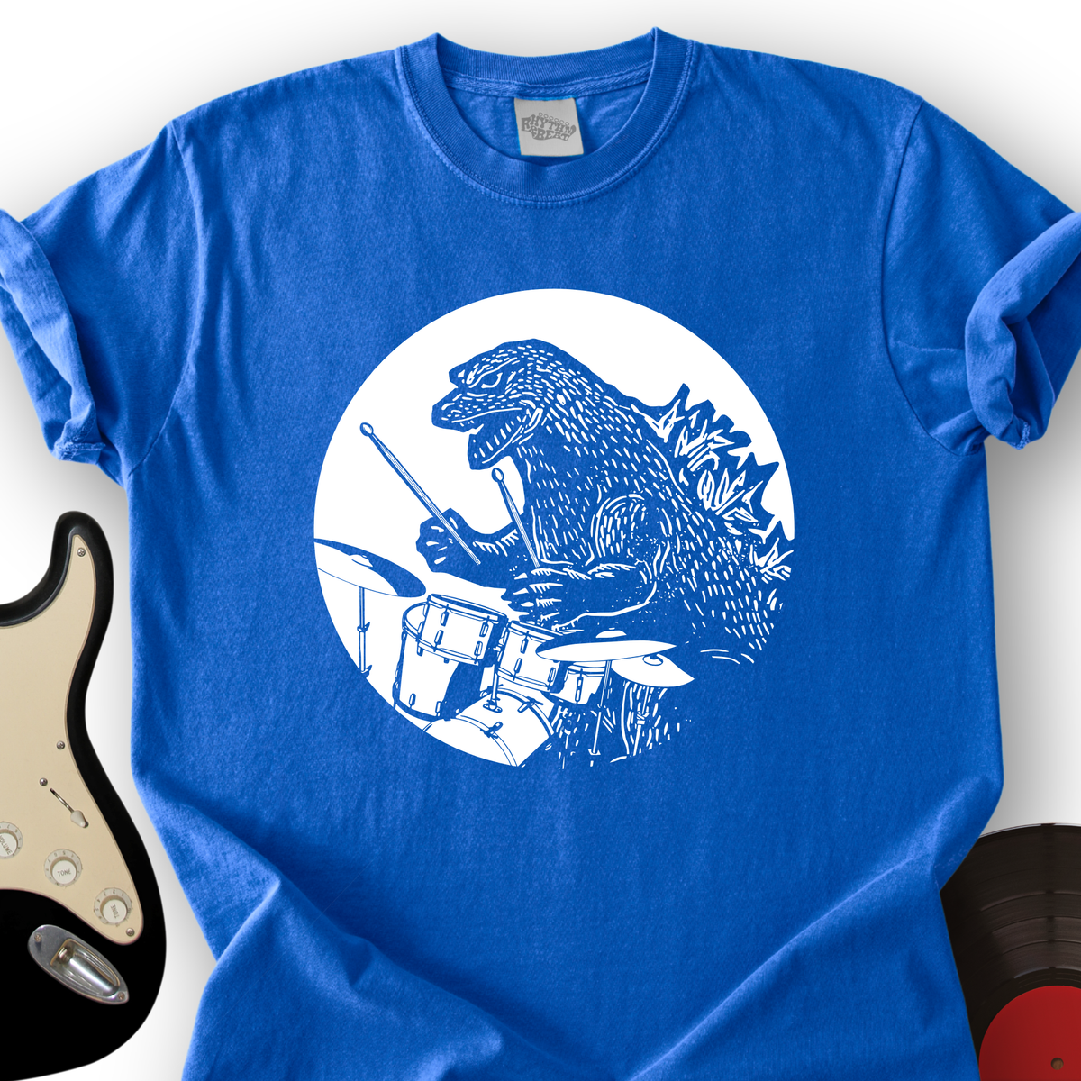 Dino Playing Drums T-Shirt product image 4
