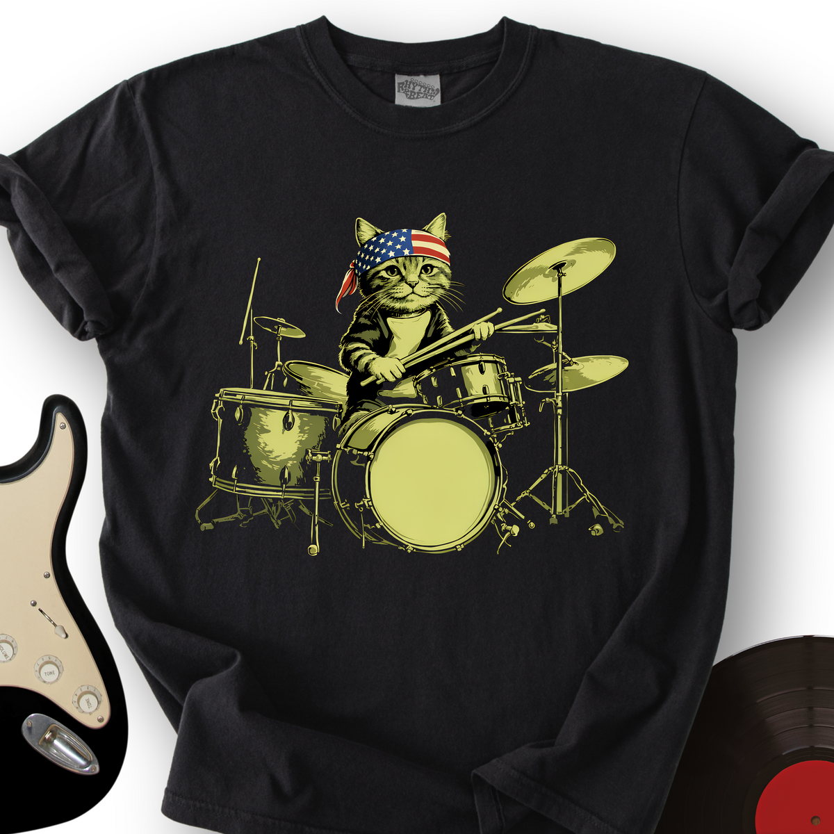 USA Cat Drums T-Shirt product image 1