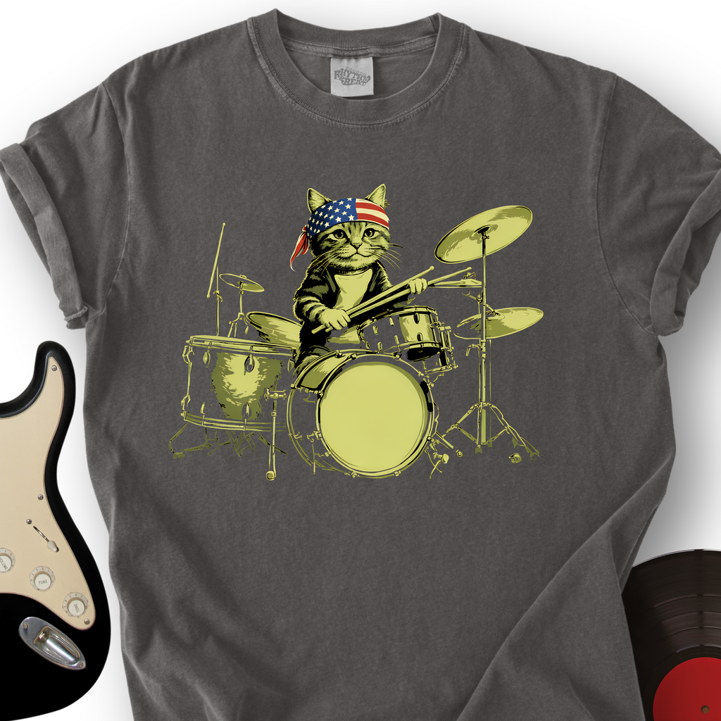 USA Cat Drums T-Shirt product image 2