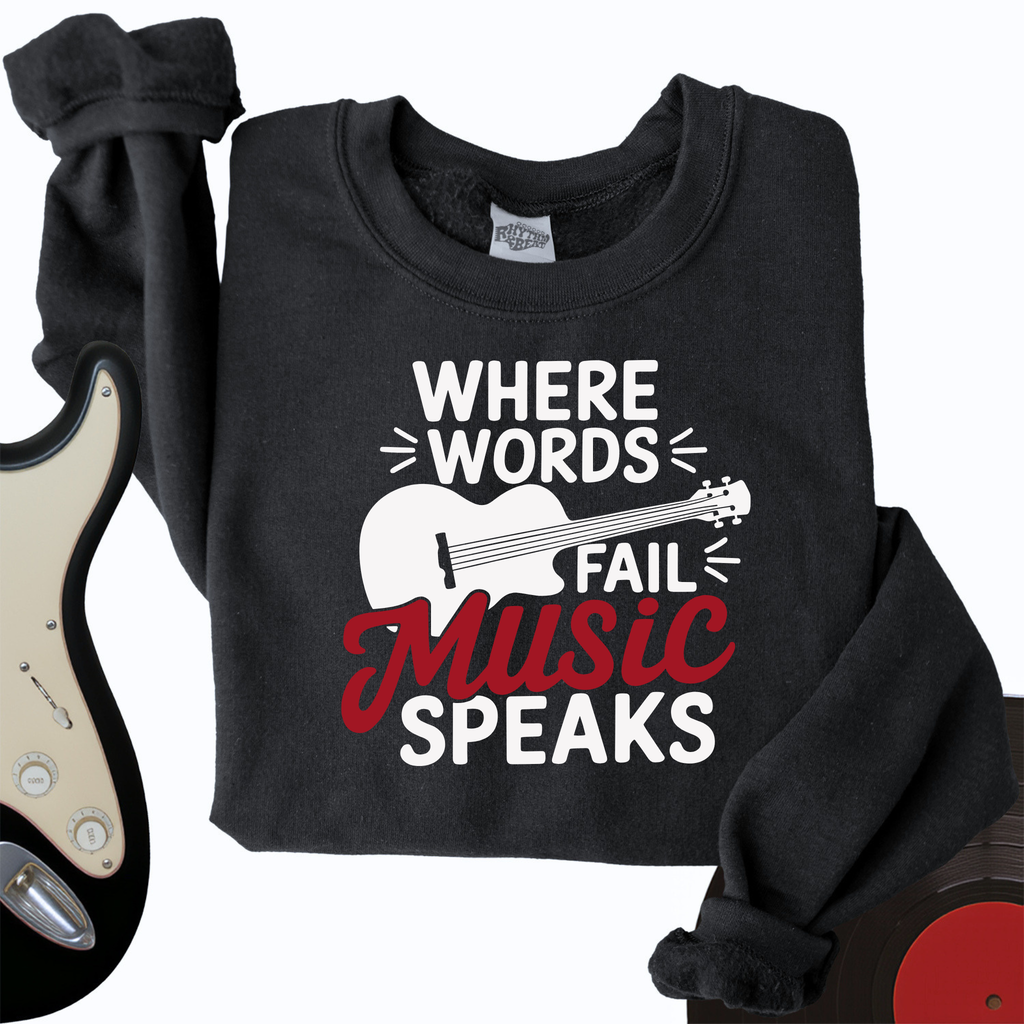 Where Words Fail Music Speaks Crewneck product image 4