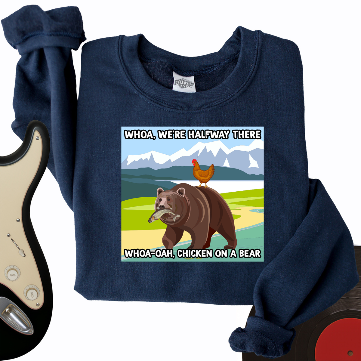 Chicken On A Bear Crewneck product image 4