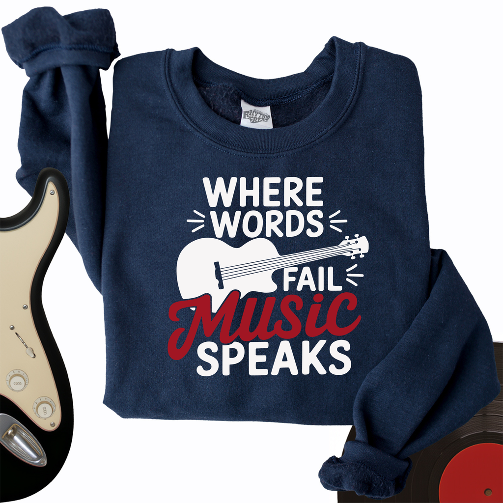 Where Words Fail Music Speaks Crewneck product image 2