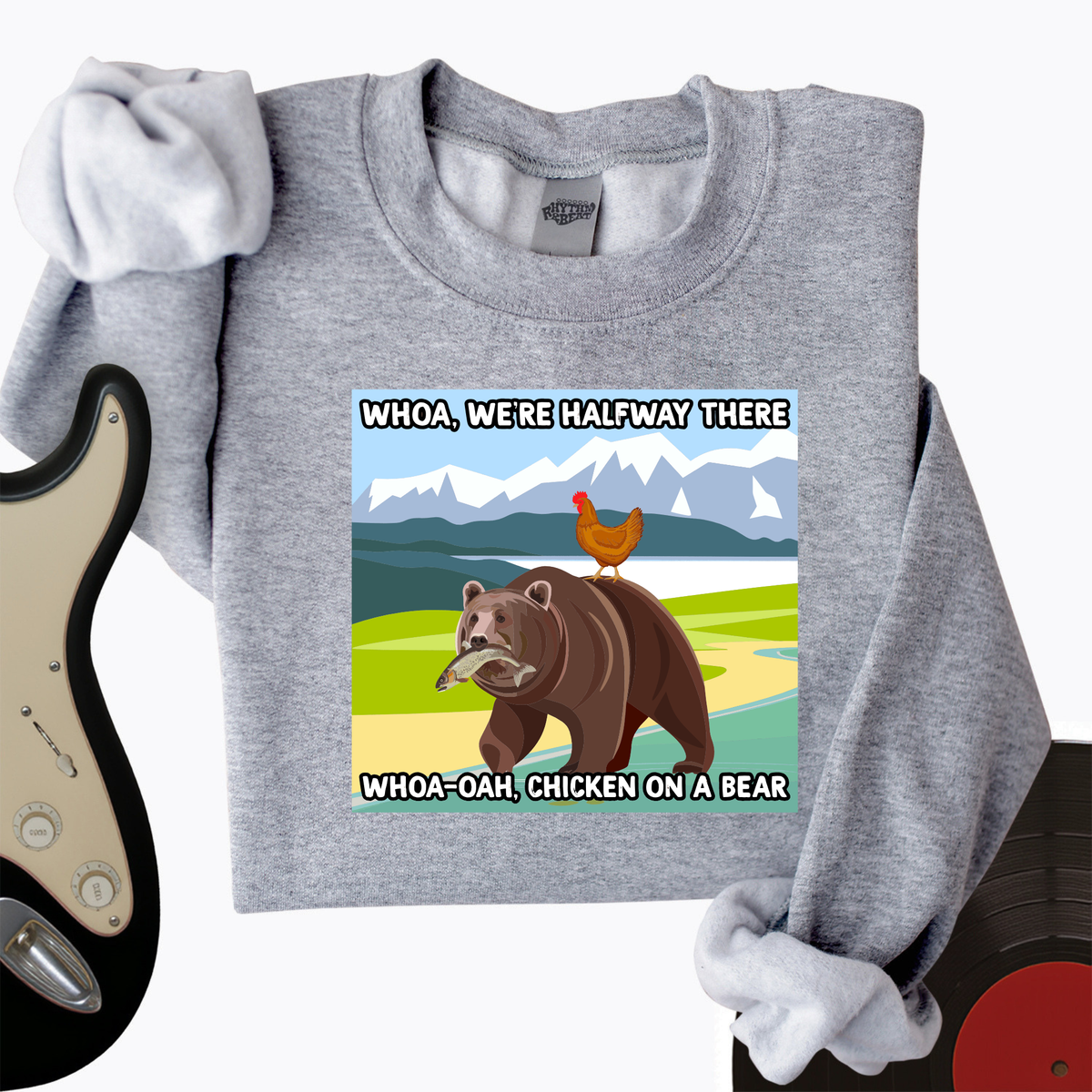 Chicken On A Bear Crewneck product image 2