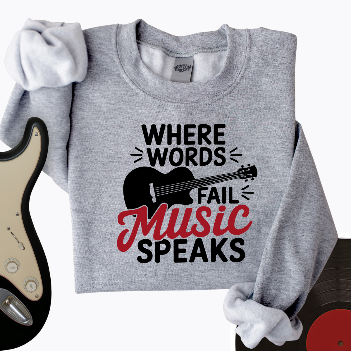 Where Words Fail Music Speaks Crewneck product image 1