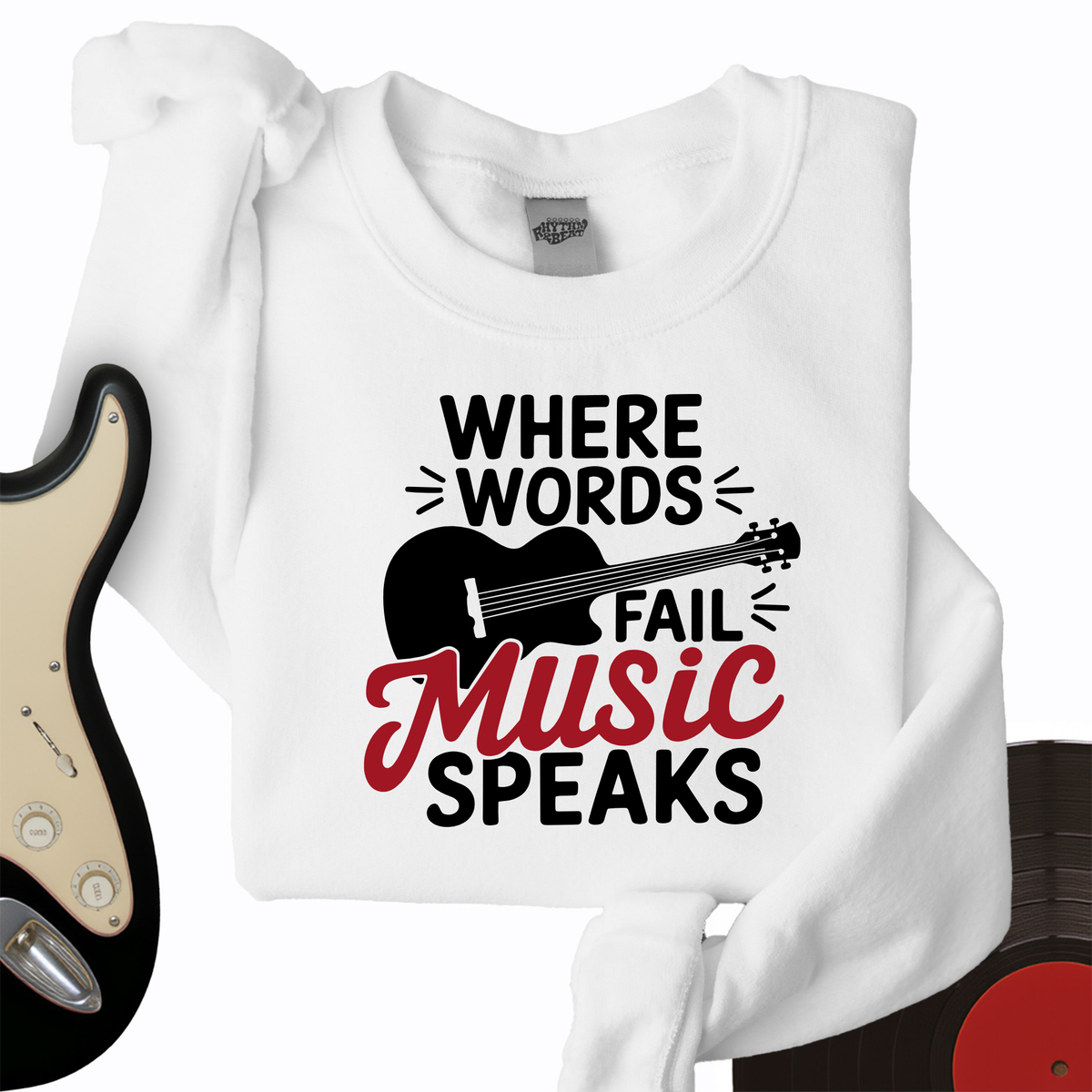 Where Words Fail Music Speaks Crewneck product image 3