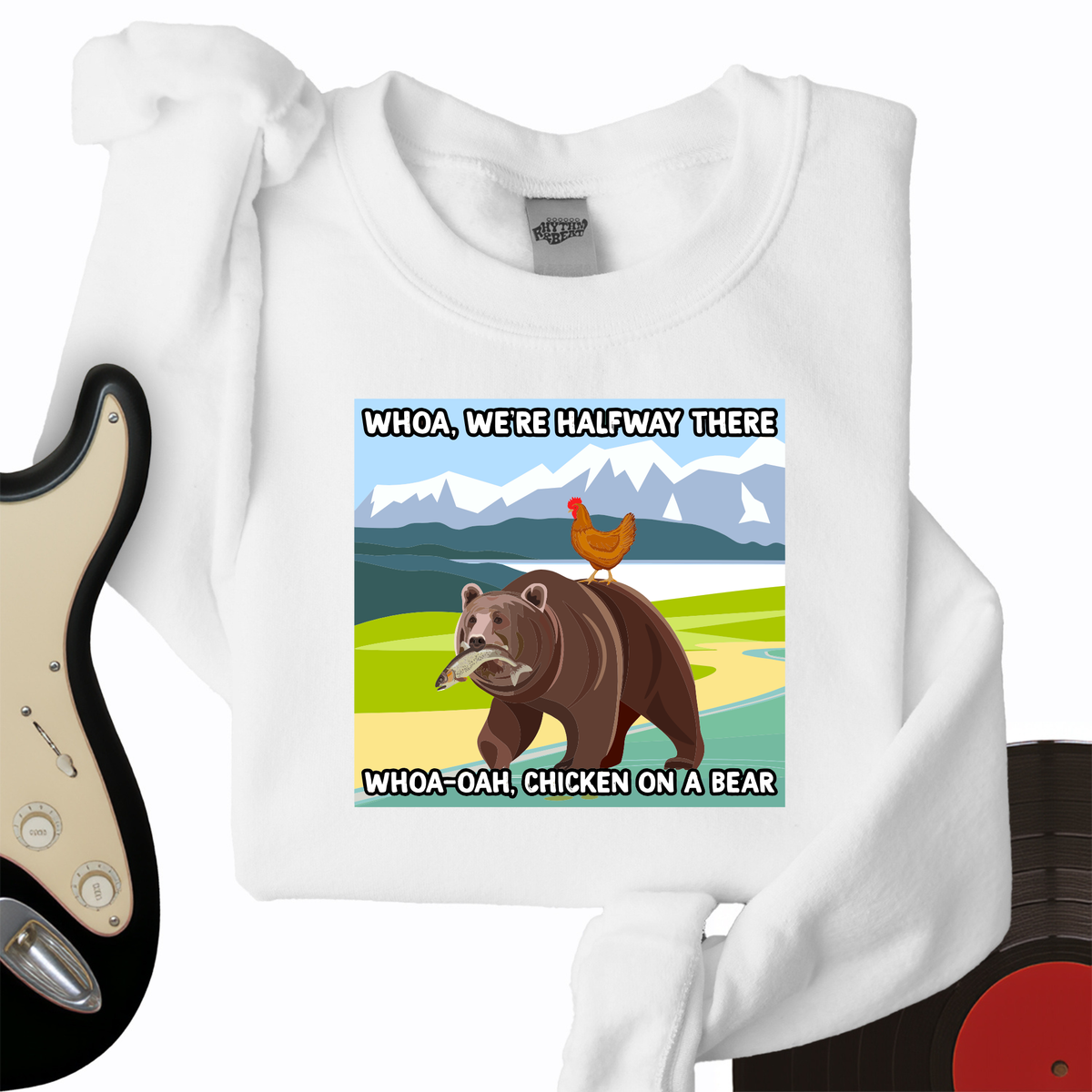 Chicken On A Bear Crewneck product image 3