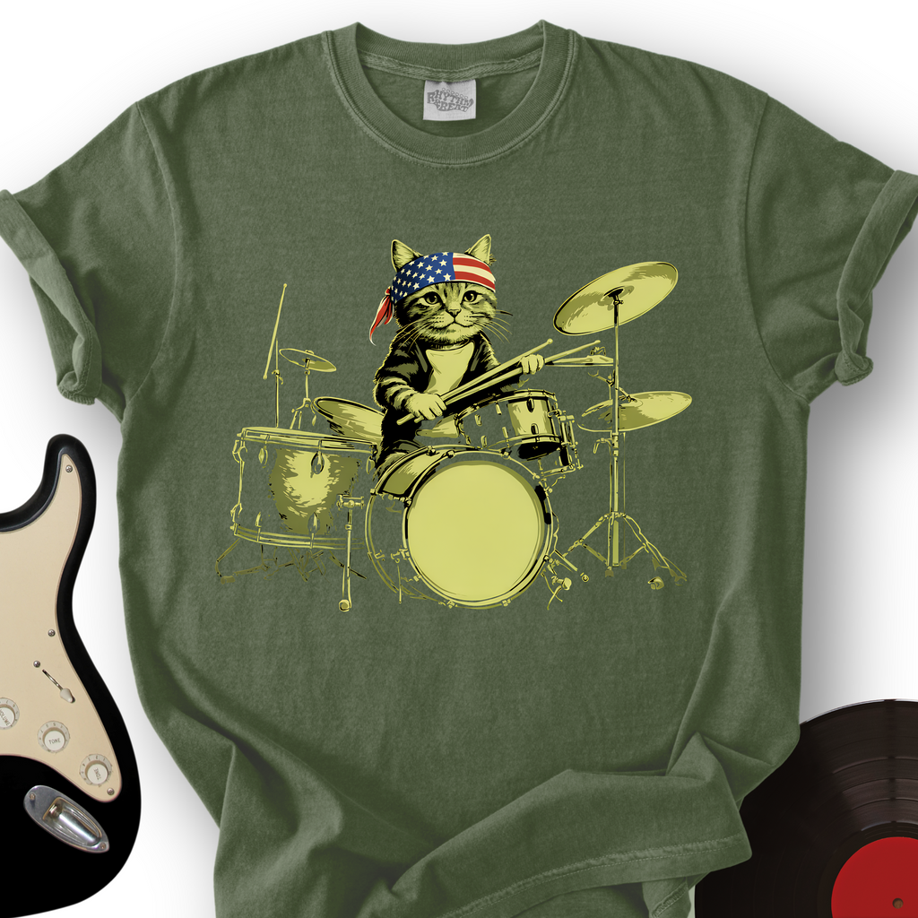 USA Cat Drums T-Shirt product image 4