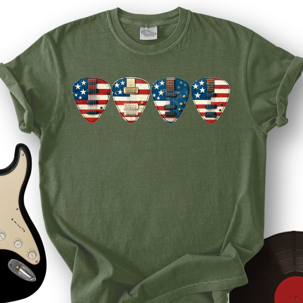 USA Guitar Picks T-Shirt product image 4
