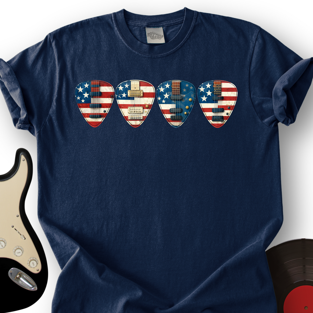 USA Guitar Picks T-Shirt product image 5