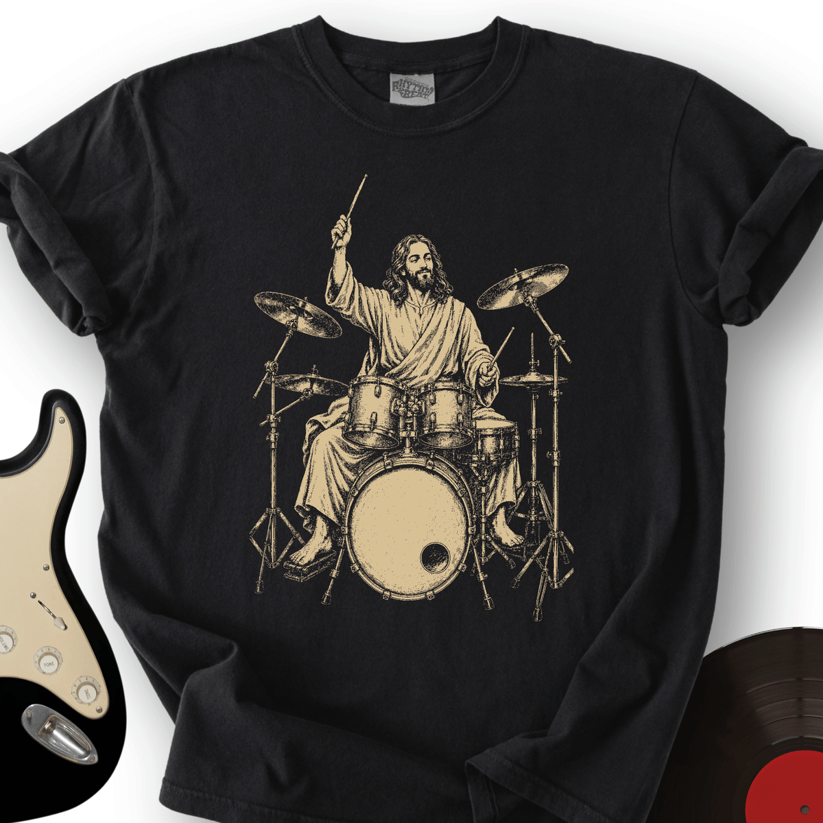 Jesus Drummer T-Shirt product image 4