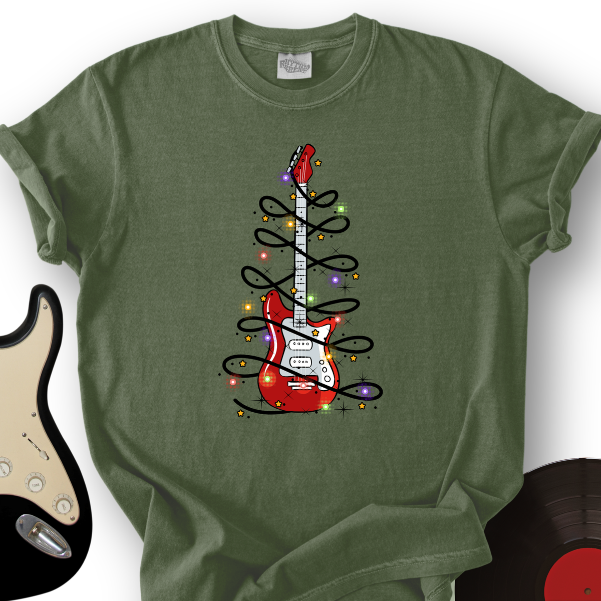 Guitar Christmas Lights T-Shirt product image 3