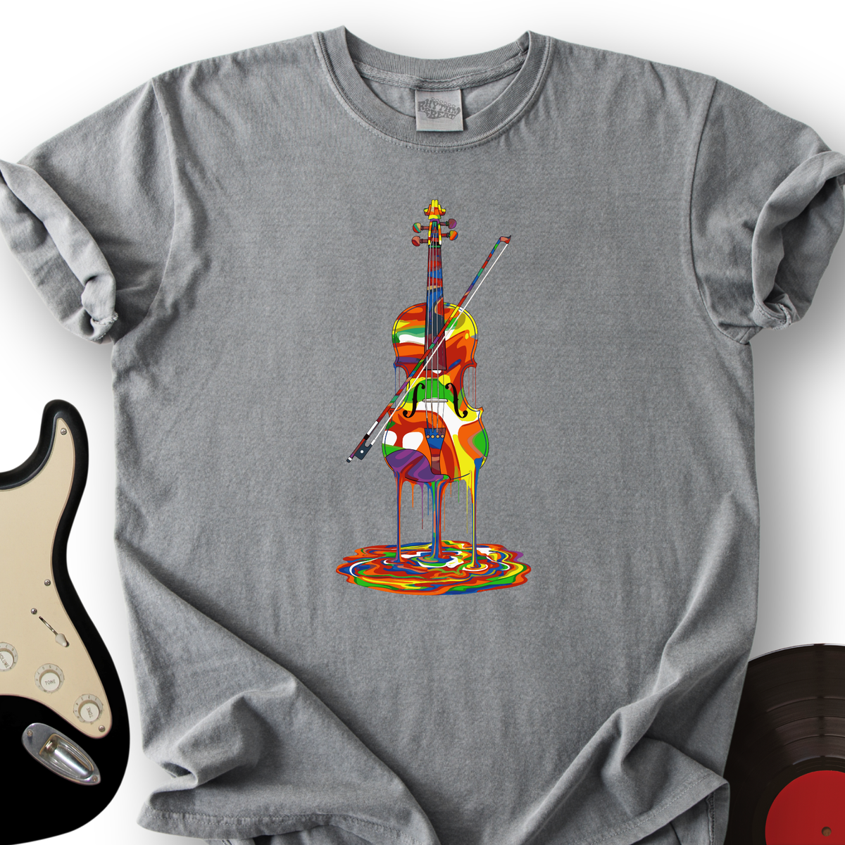 Melting Rainbow Violin T-Shirt product image 5