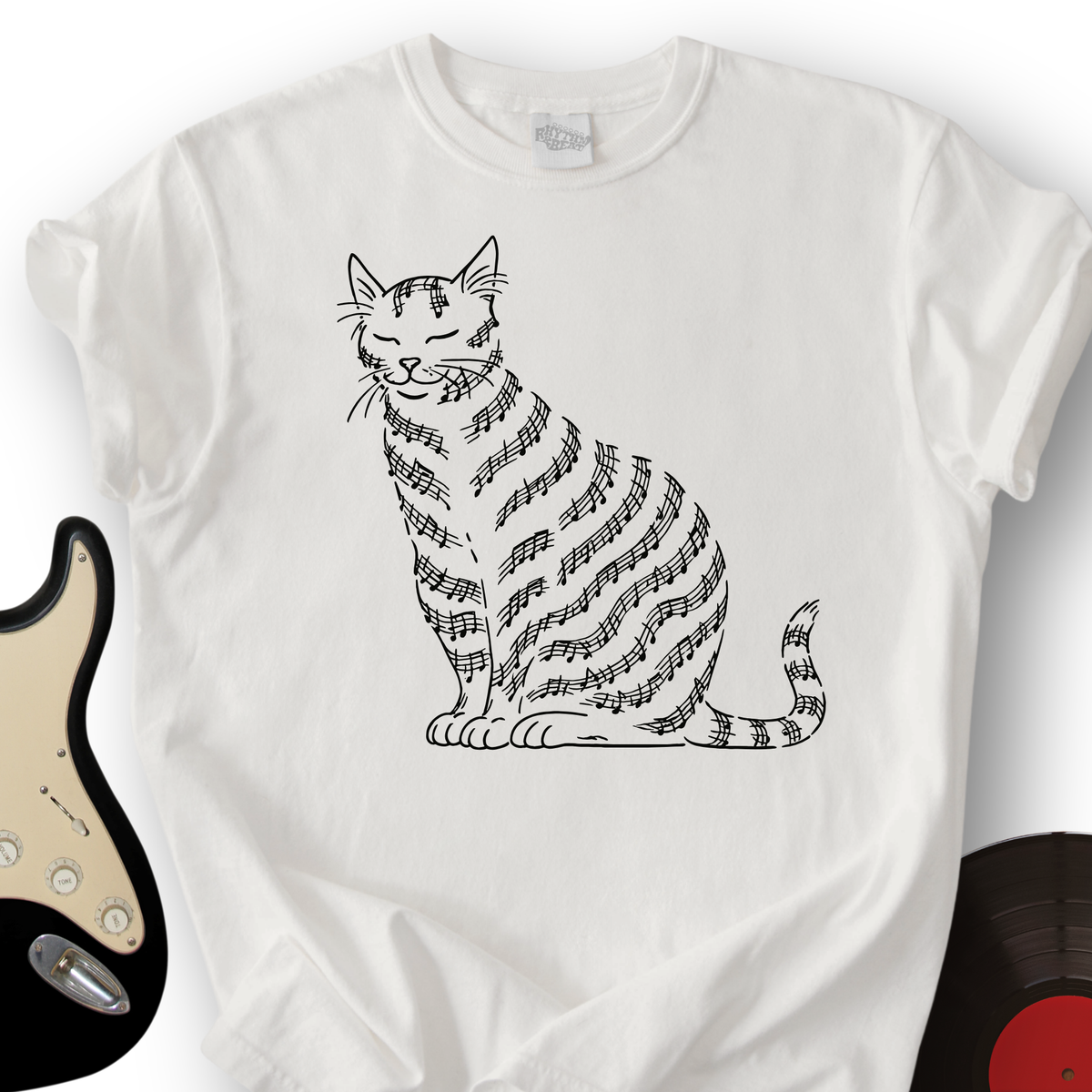 Meow-sic Notes T-Shirt product image 1