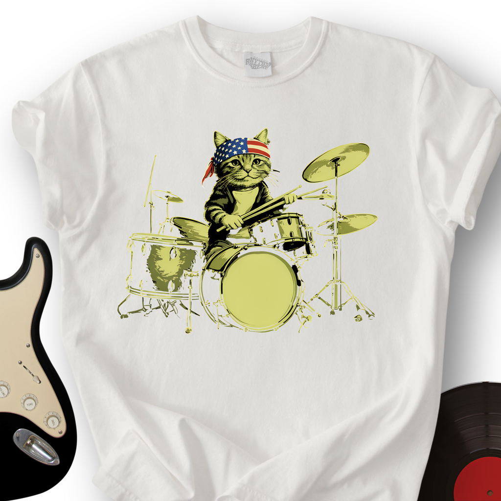 USA Cat Drums T-Shirt product image 7