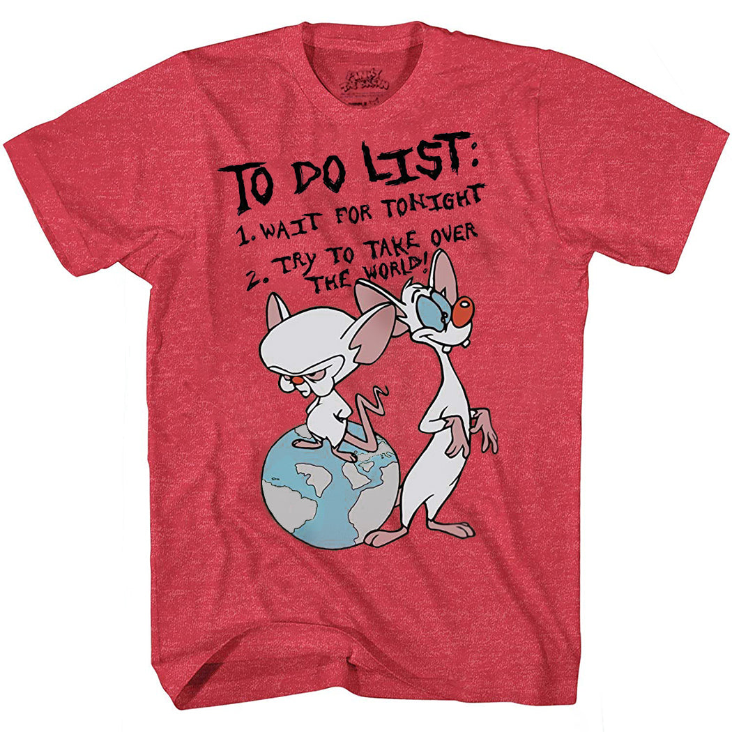 Pinky and the Brain To Do List T-Shirt product image 1
