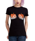 Pumpkin Boobs Skeleton Hands Junior Women's T-Shirt product image 1