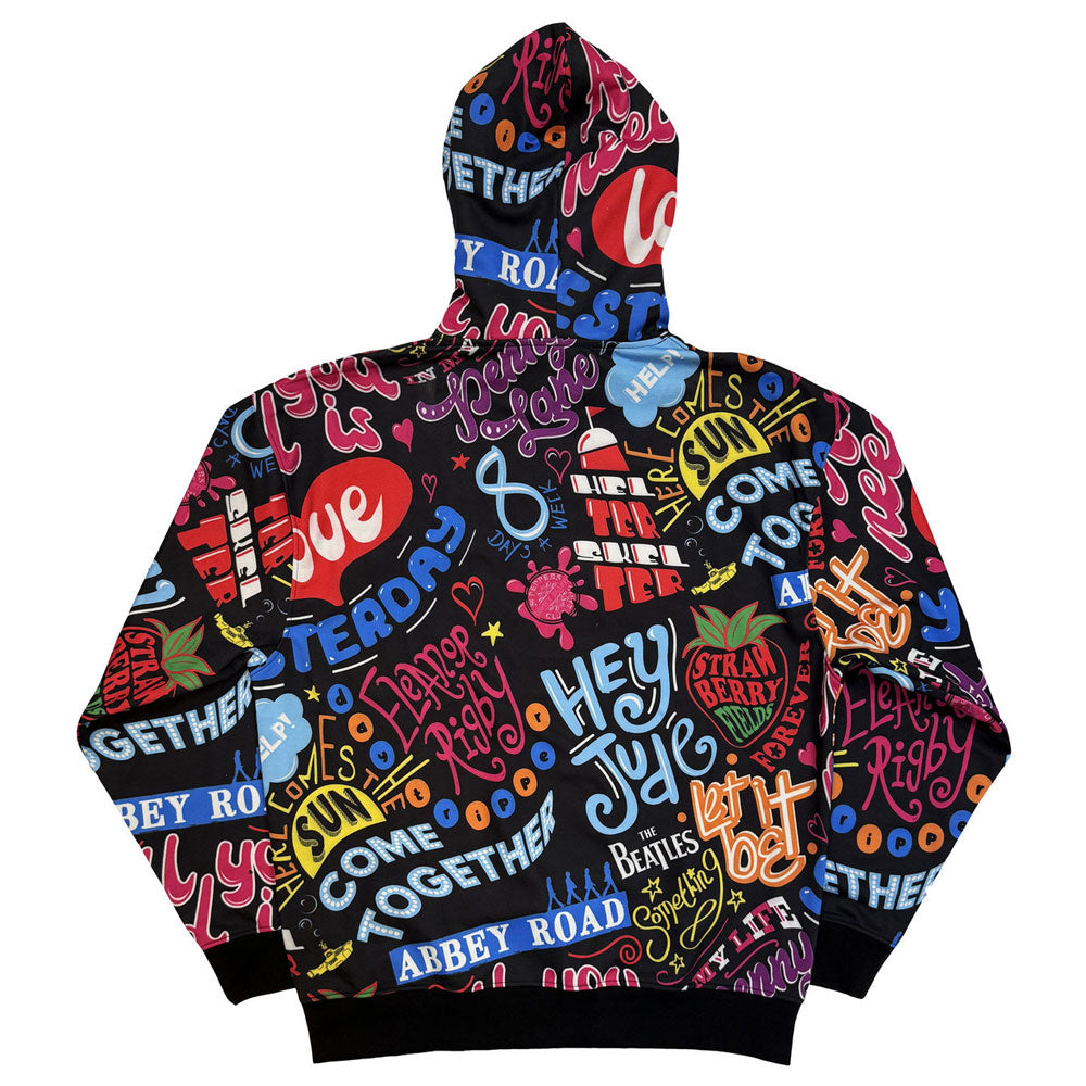 The Beatles Song Titles All Over Print Pullover Hoodie product image 2