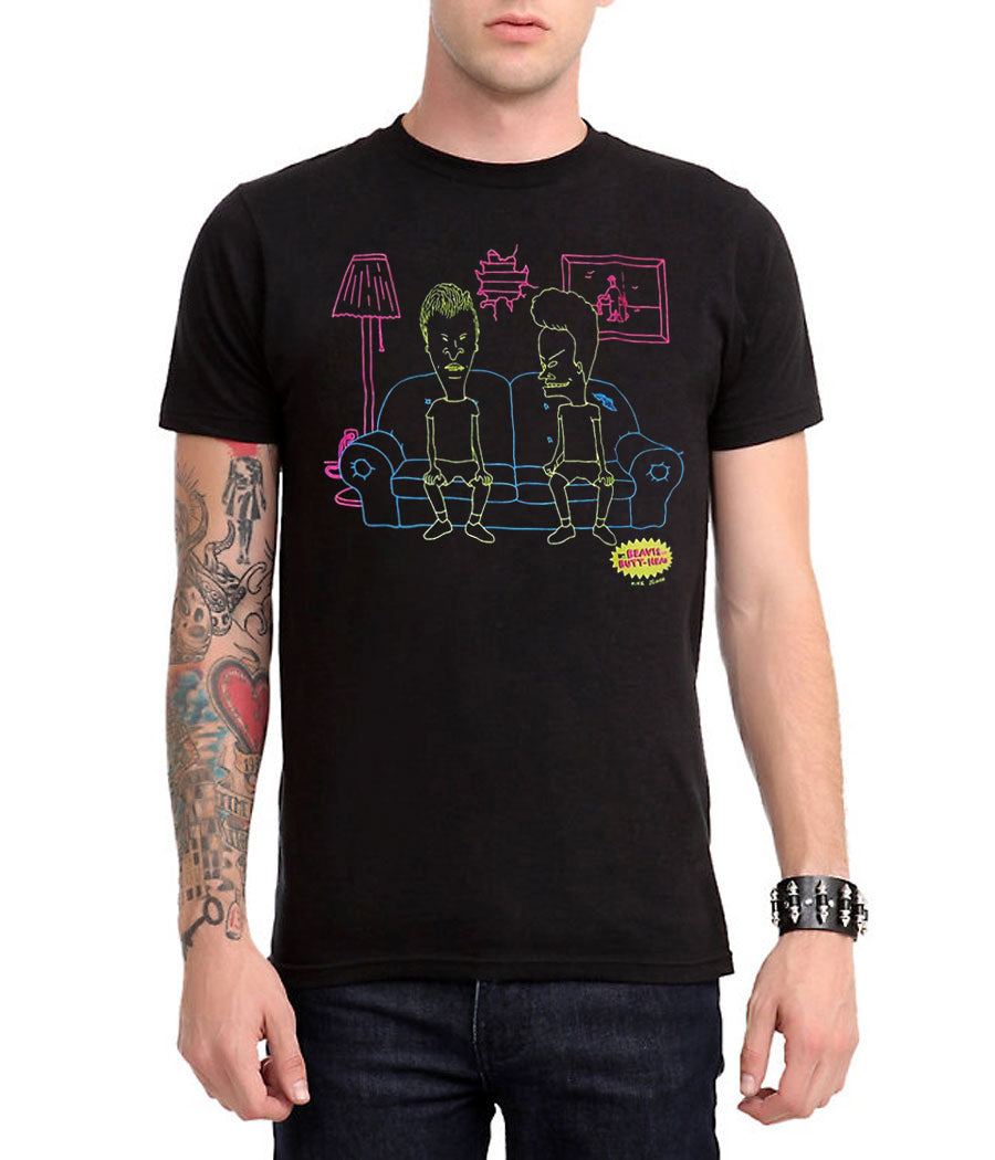 Beavis and Butthead Neon Couch T-Shirt product image 1