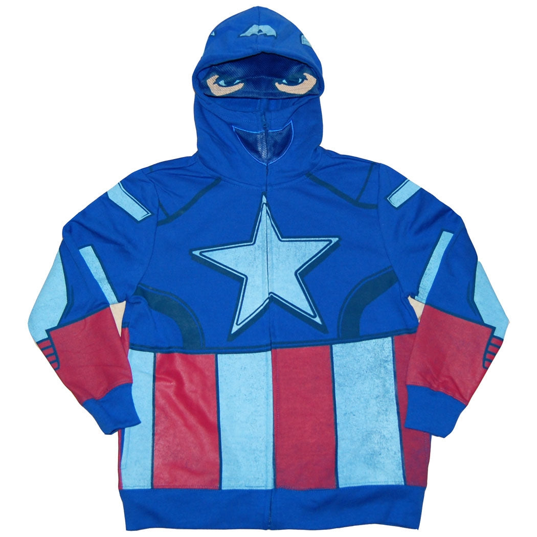 Captain America Costume Youth Kids Hoodie product image 1