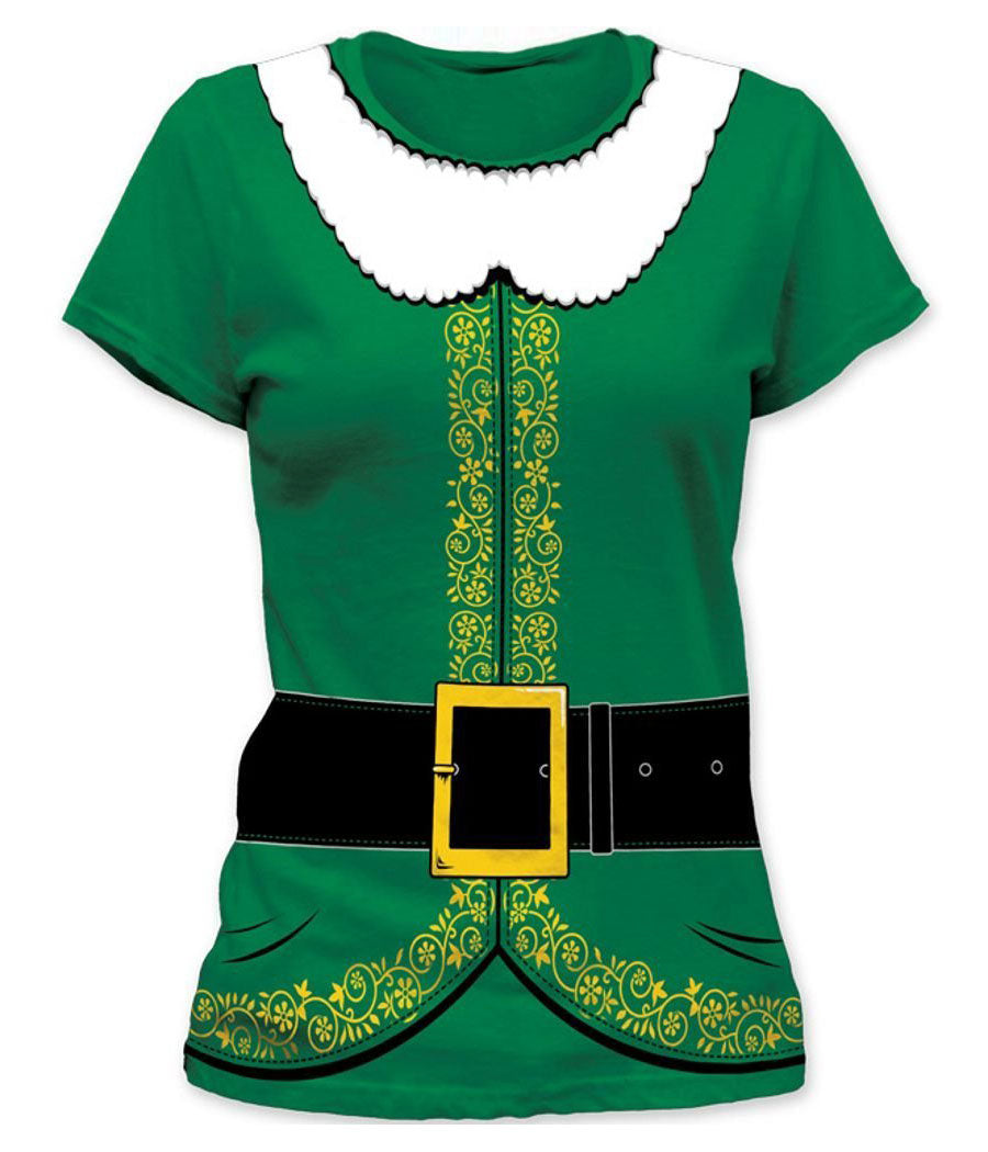 Elf Costume Junior Ladies T-Shirt product image 1
