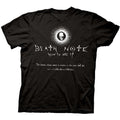 Death Note Notebook Instructions T-Shirt product image 1