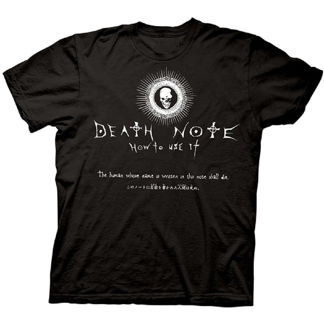 Death Note Notebook Instructions T-Shirt product image 1