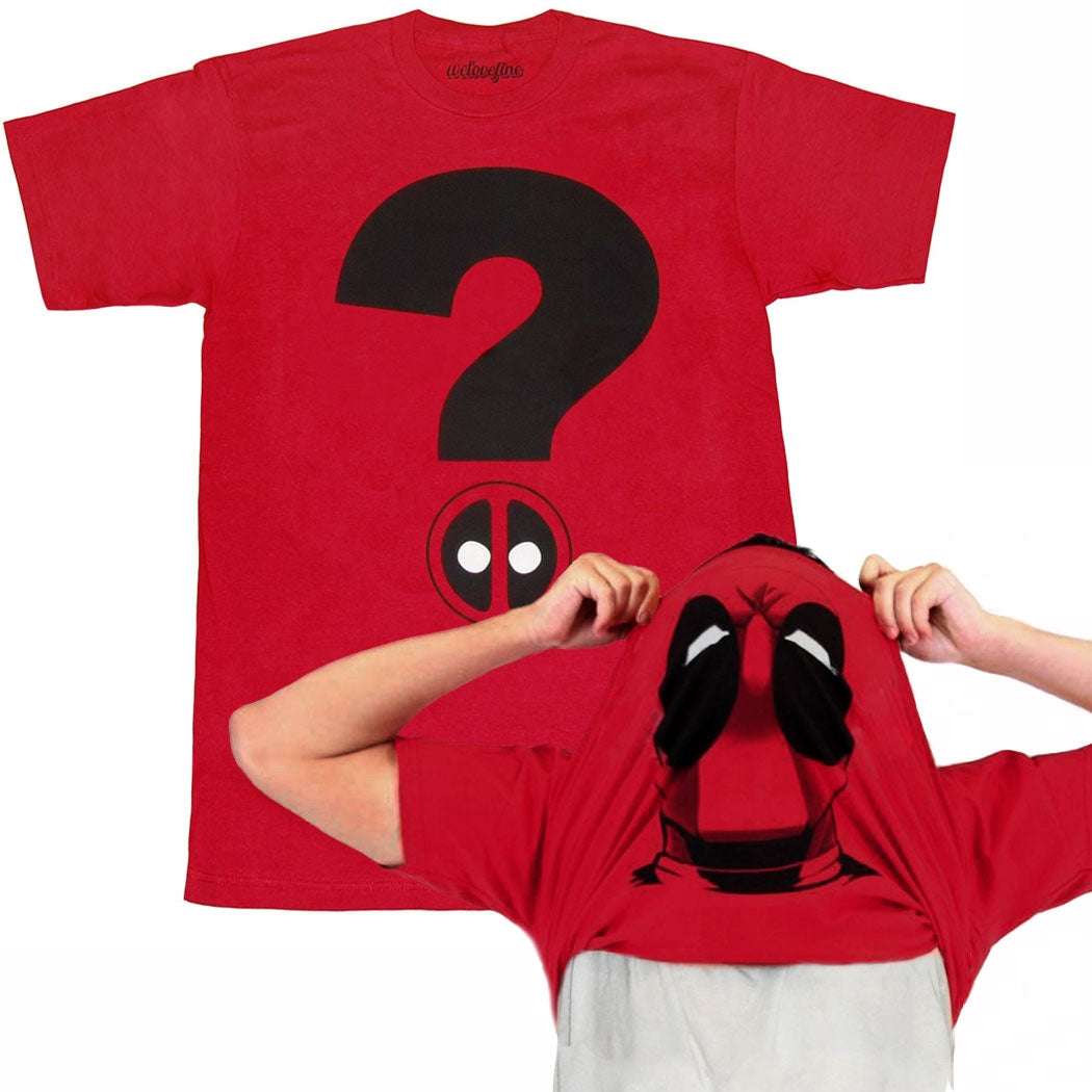 Deadpool Question Mark Flip Over Mask T-Shirt product image 1