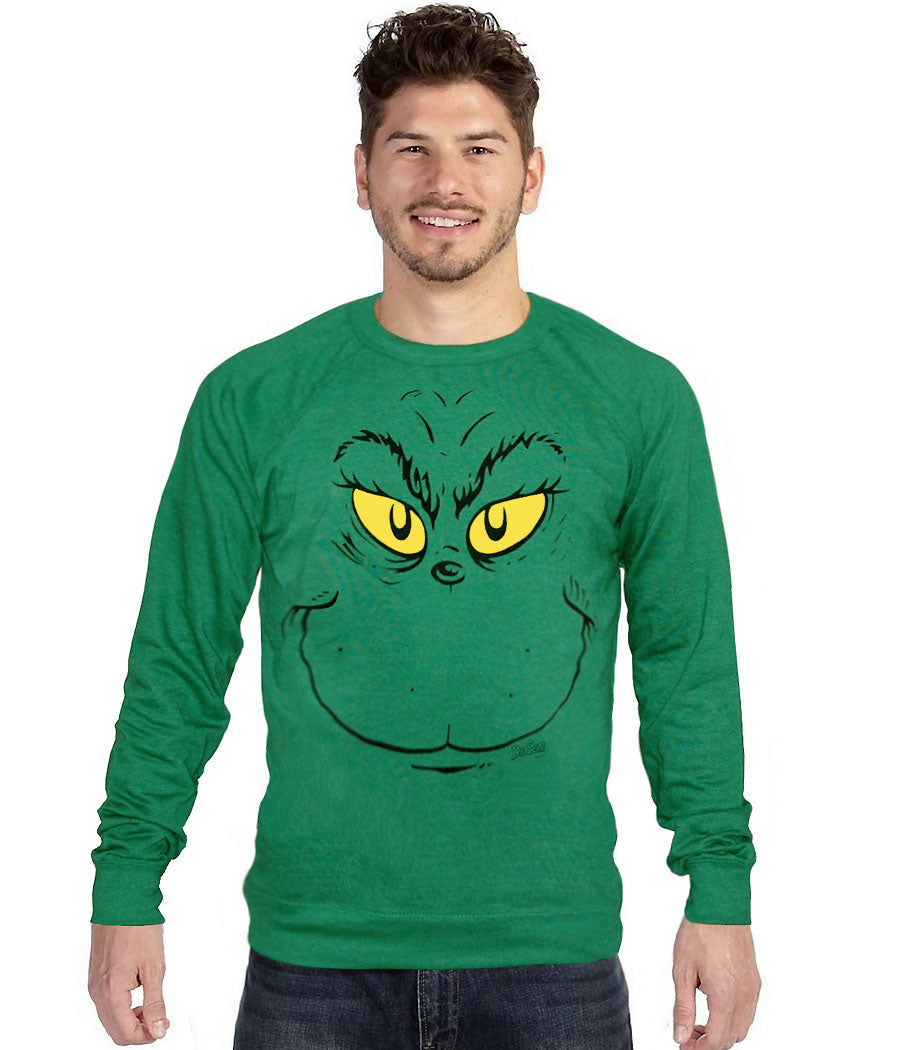 Dr. Seuss Grinch Face Sweatshirt product image 1