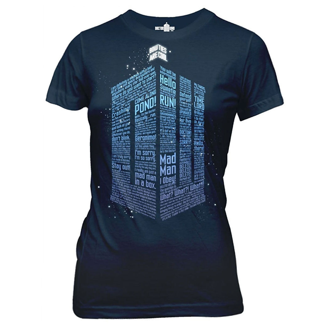 Doctor Who Logo of Words Ladies Junior T-Shirt product image 1