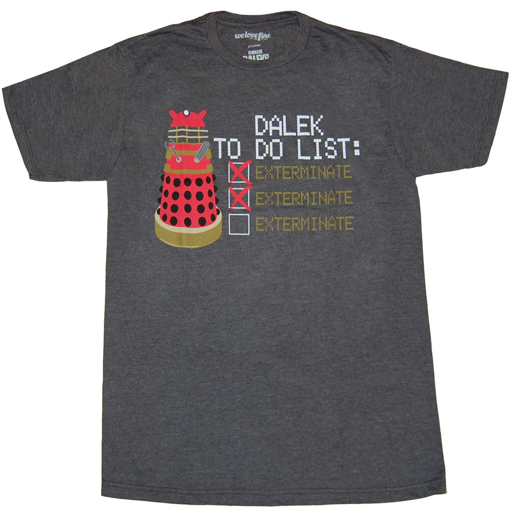 Doctor Who Dalek To Do List T-Shirt product image 1