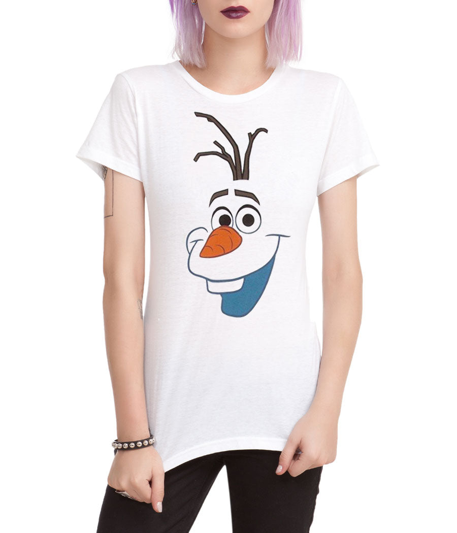 Frozen Olaf Smiley Face Junior T-Shirt product image 1
