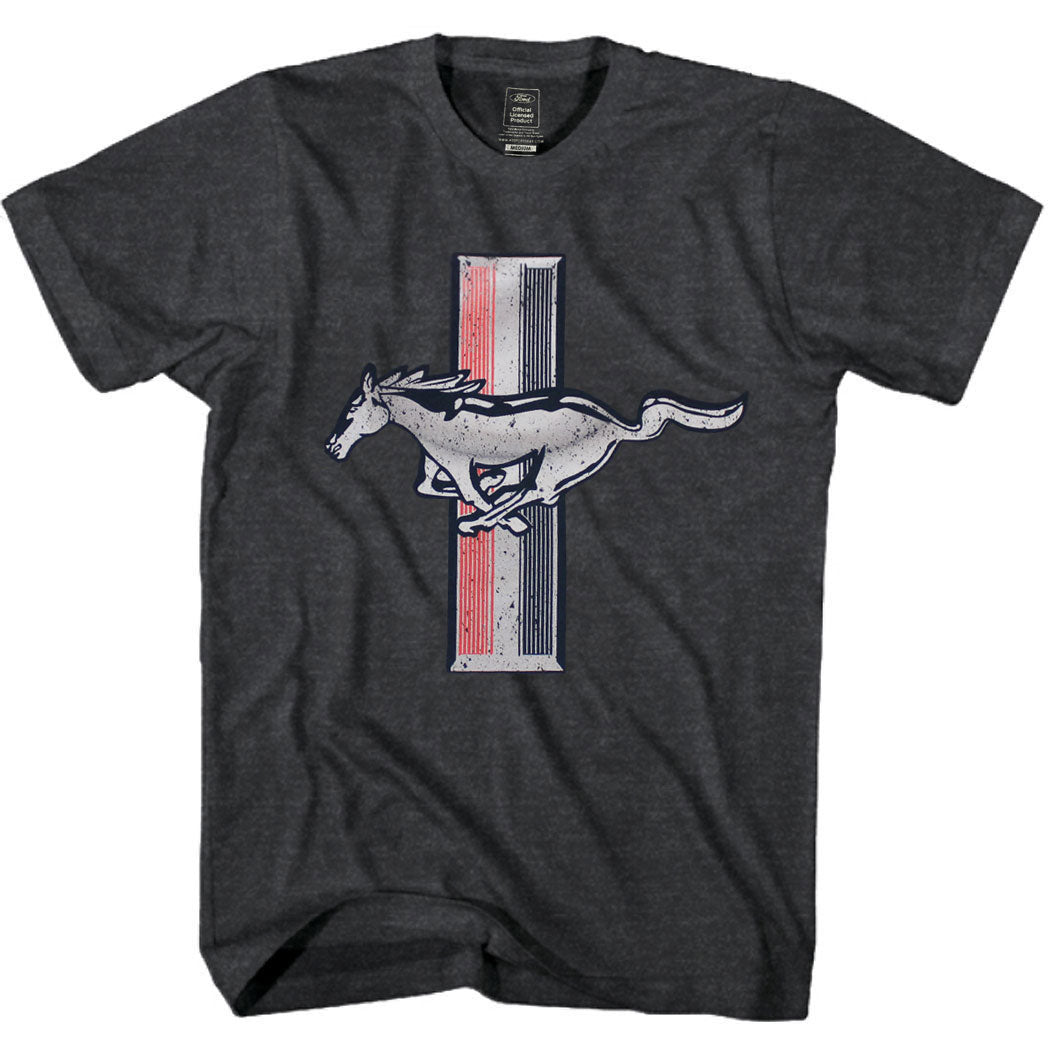 Ford Mustang Classic Logo Vintage T-Shirt Charcoal product image 1