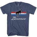 Ford Bronco Striped Distressed Logo T-Shirt Navy product image 1