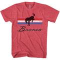 Ford Bronco Striped Distressed Logo T-Shirt Red product image 1