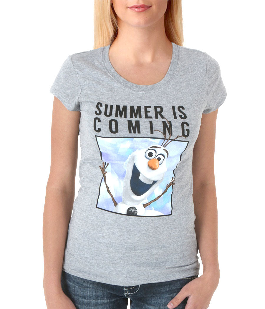 Frozen Olaf Summer is Coming Junior Women's T-Shirt product image 1