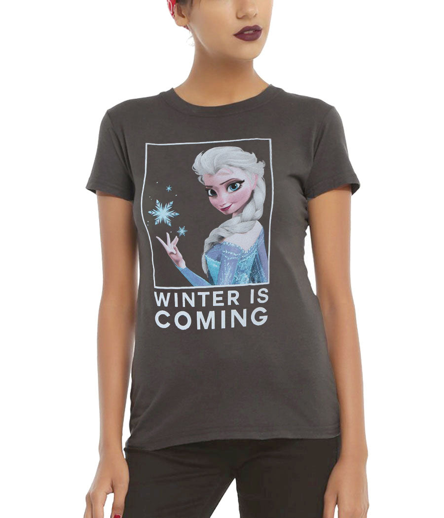 Frozen Elsa Winter is Coming Junior Women's T-Shirt product image 1