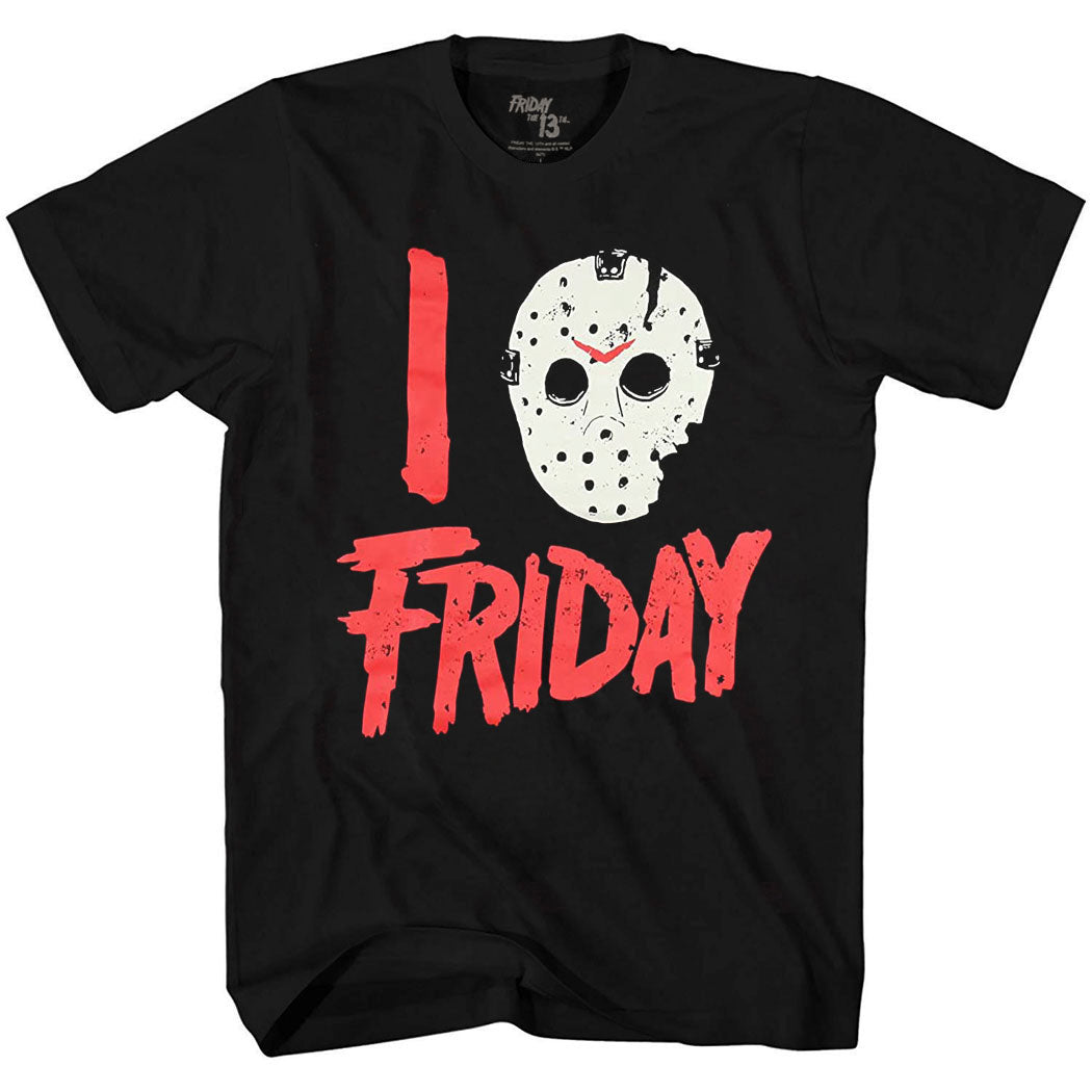 Friday the 13th I Love Jason Hockey Mask T-Shirt product image 1
