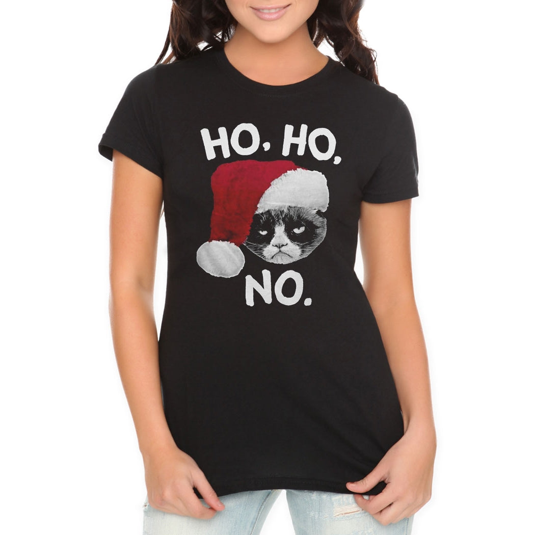 Grumpy Cat Ho Ho No Junior Women's T-Shirt product image 1