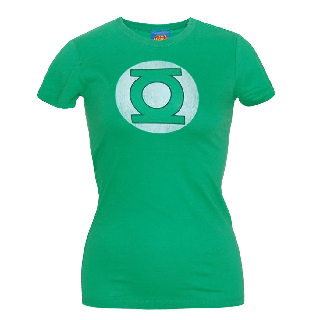 Green Lantern Distressed Symbol Junior Ladies T-Shirt product image 1